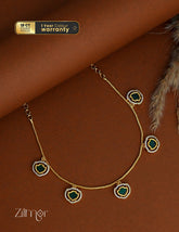 ZS1011978-  Gold Plated Kerala Traditional AD Stone Palakka Necklace
